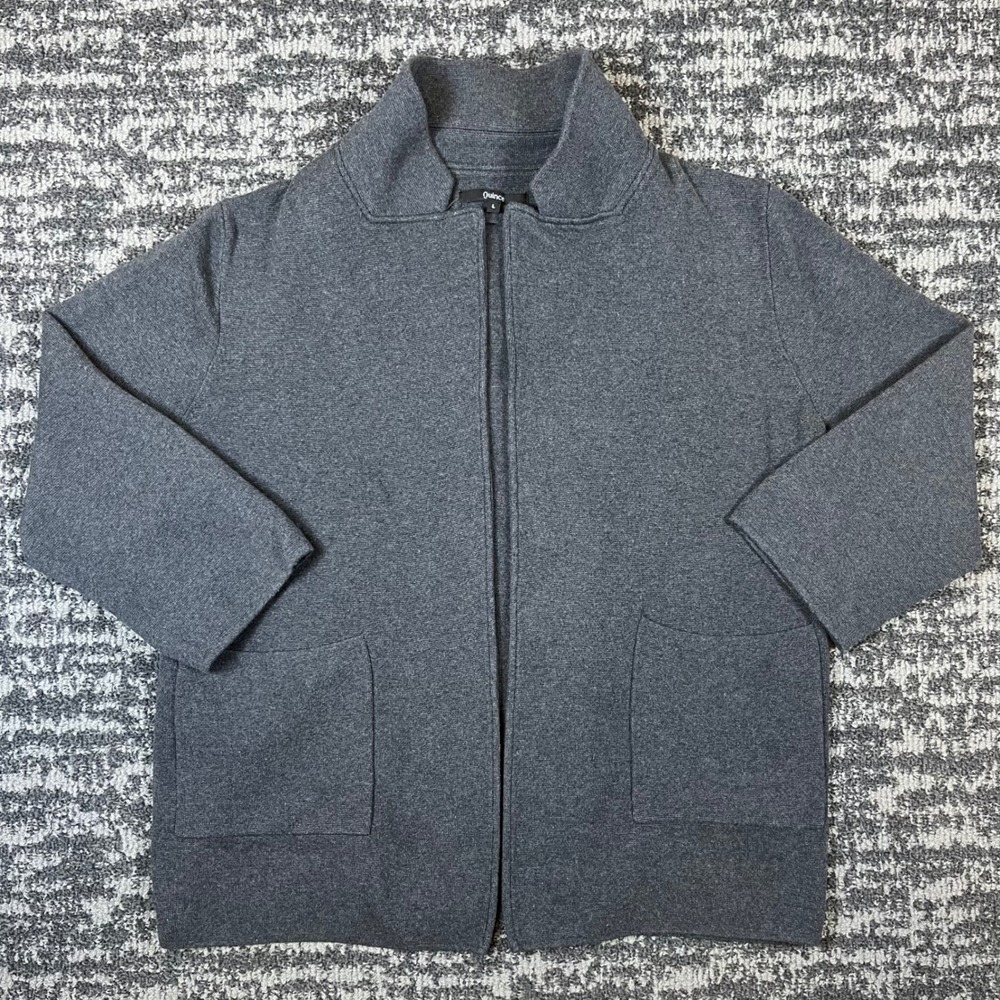 Quince Charcoal Gray Zip-Front Jacket